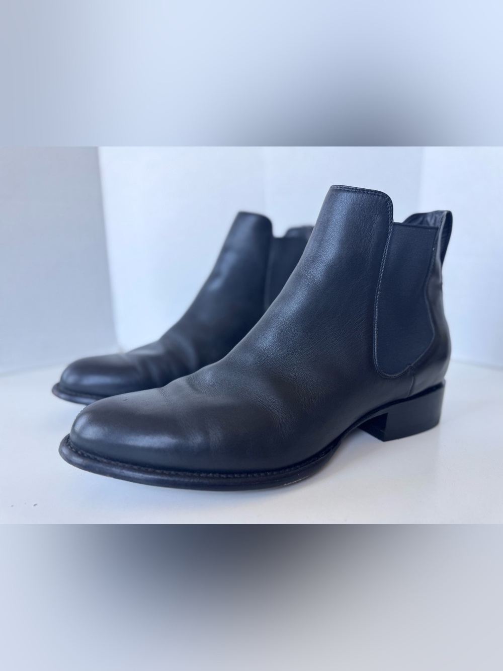 Tecovas The Chance Bovine Black Chelsea Moto Leather Boots Booties Men's Size 14